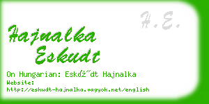 hajnalka eskudt business card